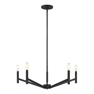 Generation Lighting Vector 5 -Light Black Modern/contemporary For Use in Bedrooms, Dining Rooms, ... | Lowe's