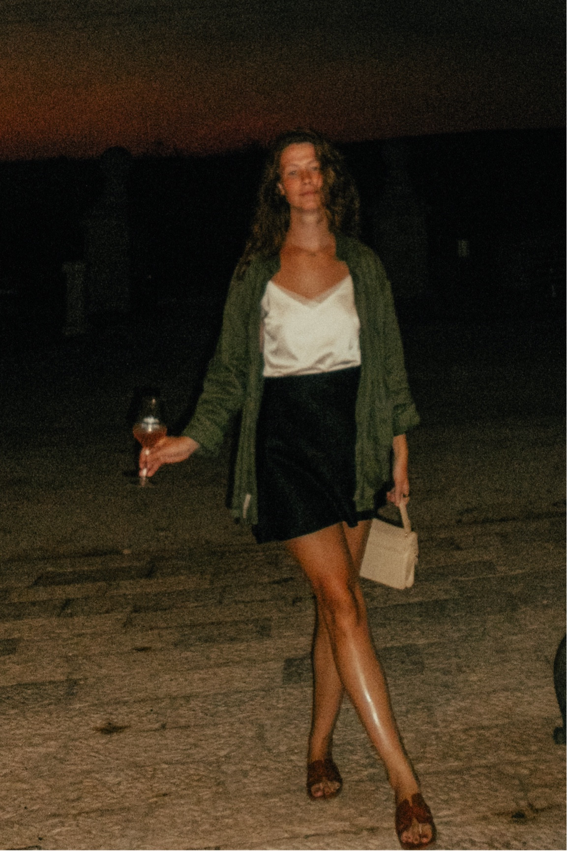 Date night winery outfit!

Gretchen wears an olive green linen shirt in size XXL for an oversized fit, a cream silk camisole in size S, a black silk miniskirt in size S, and brown leather sandals that are the perfect Hermes oran sandals dupe in size 8.5/39.

#LTKTravel #LTKFindsUnder100 #LTKFindsUnder50