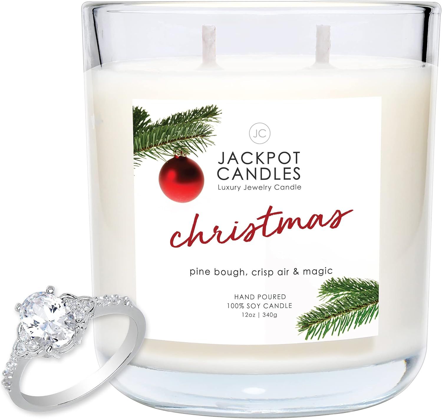 Jackpot Candles Christmas Candle with Ring Inside (Surprise Jewelry Valued at 15 to 5,000 Dollars... | Amazon (US)