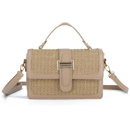 Summer Purse for Women 2026 Beach Straw Crossbody Bags Small Purses | Off White Purse, Top Handle... | Amazon (US)