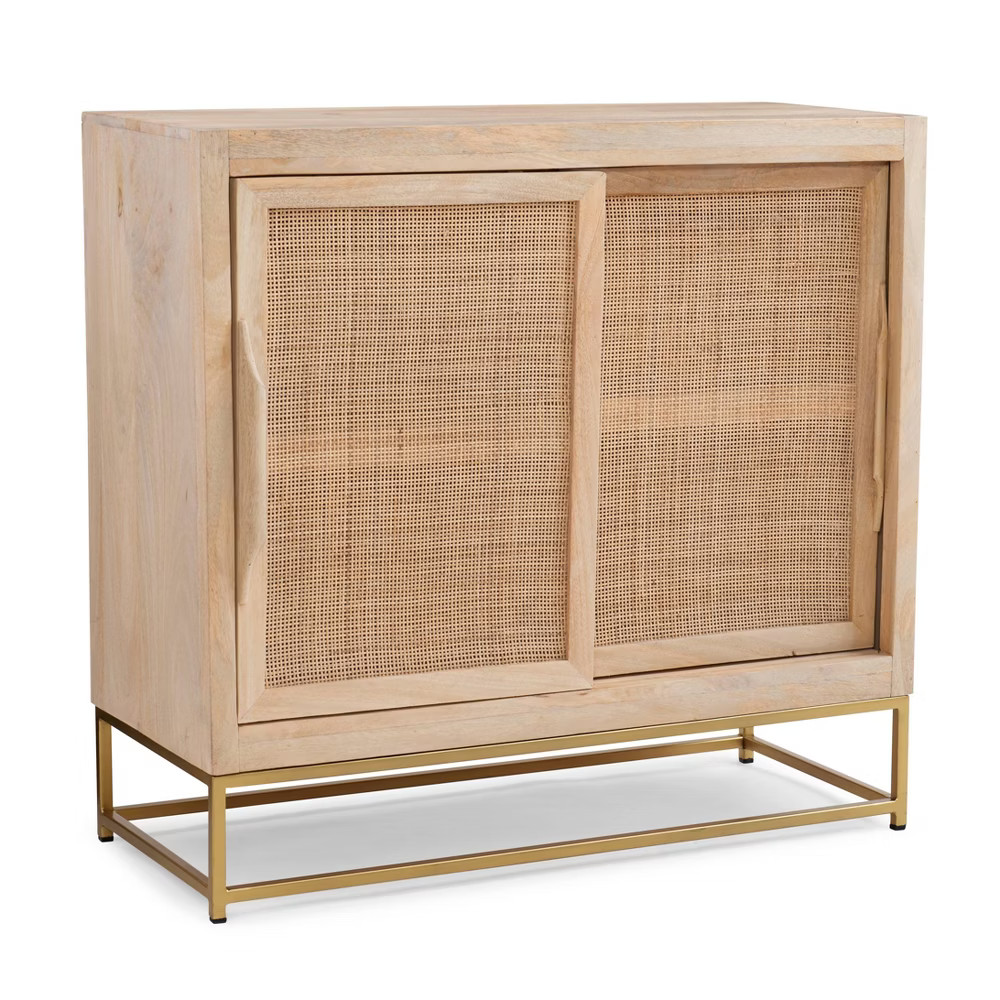 Gordon Sliding Door Cabinet Natural - Powell Company | Target