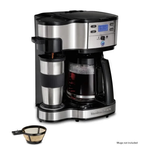 Hamilton Beach 2-Way Brewer 49980A, Single Serve Coffee Maker and Full 12 Cup Coffee Pot, Stainle... | Walmart (US)