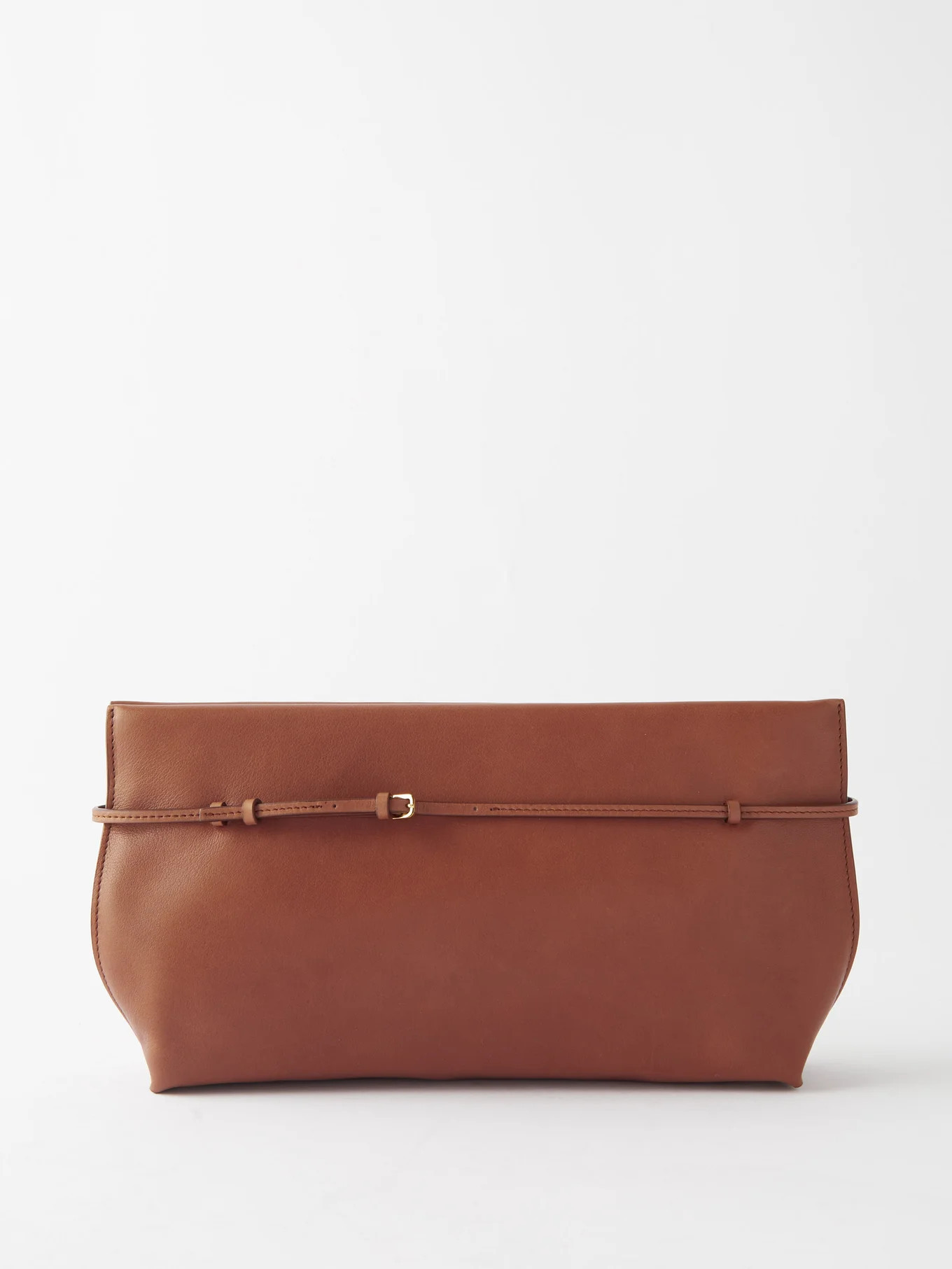 Sienna grained-leather clutch bag | Matches (UK)