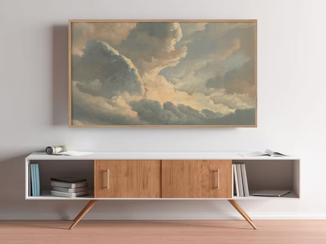 Samsung Frame TV Art Cloud, Samsung Frame TV Sky Art Oil Painting, Farmhouse-Digital Download | Etsy (US)