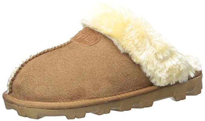 CLPP'LI Womens Slip On Faux Fur Warm Winter Mules Fluffy Suede Comfy Slippers | Amazon (US)