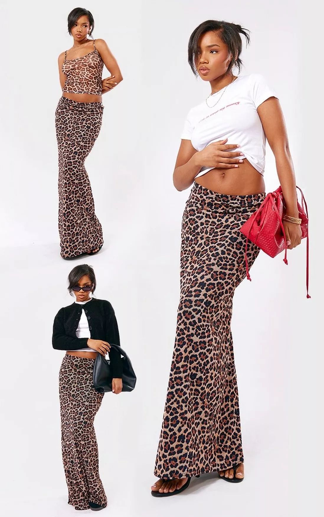 Leopard Printed Lined Mesh Maxi Skirt | Debenhams UK