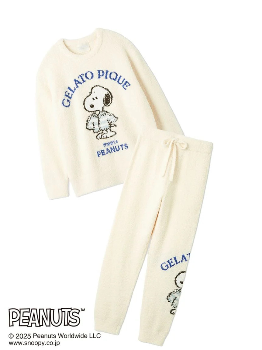 [PEANUTS] Original Art Jacquard Pullover & Pants Set | Gelato Pique