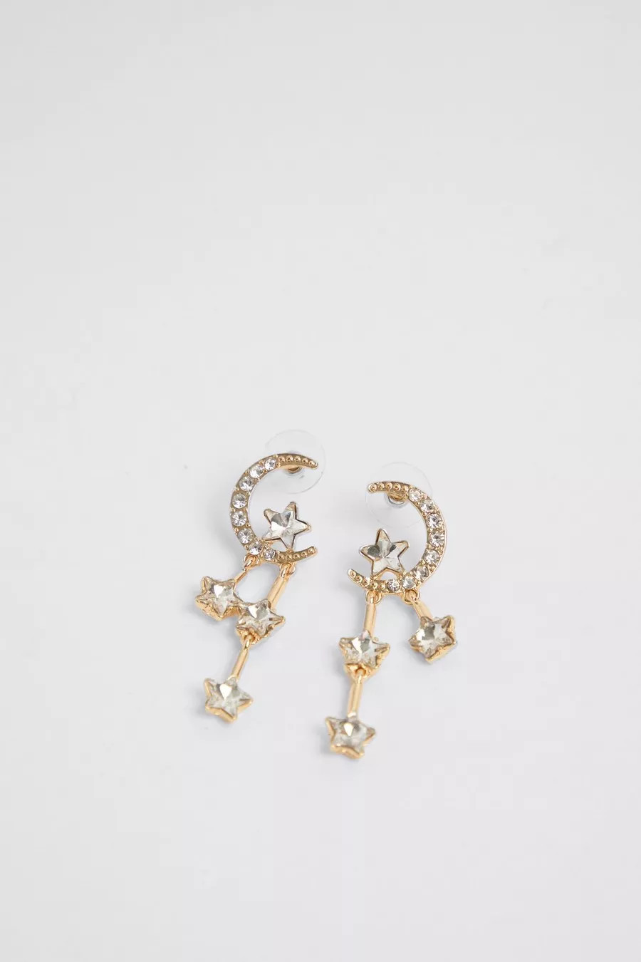 Diamante Star And Moon Drop Earrings | Nasty Gal US