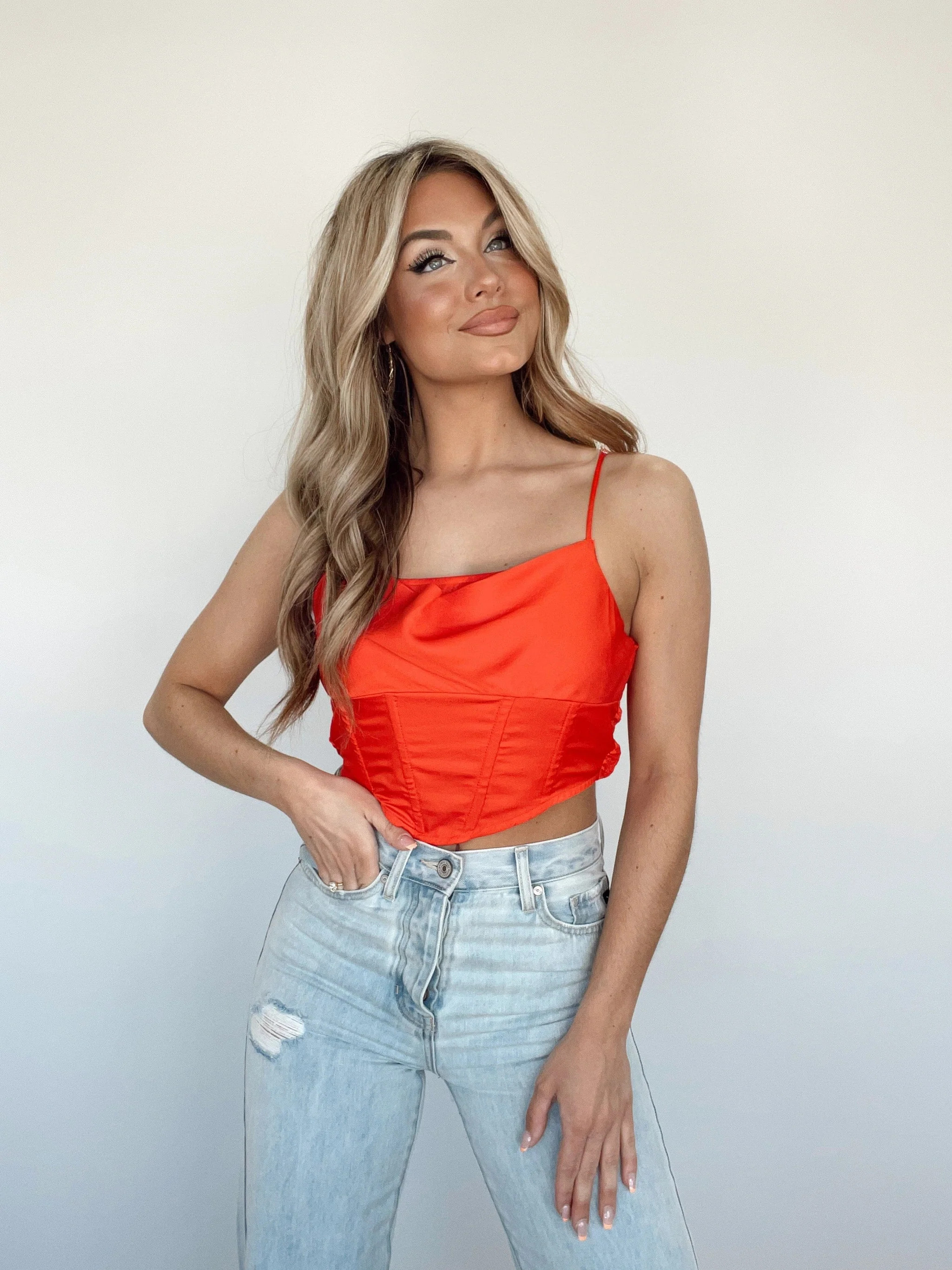 Cherry Crush Corset Tank | Lane 201 Boutique