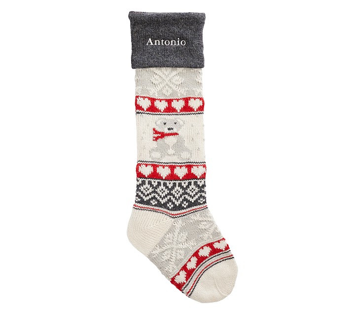 Natural Fair Isle Christmas Stocking Collection | Pottery Barn Kids