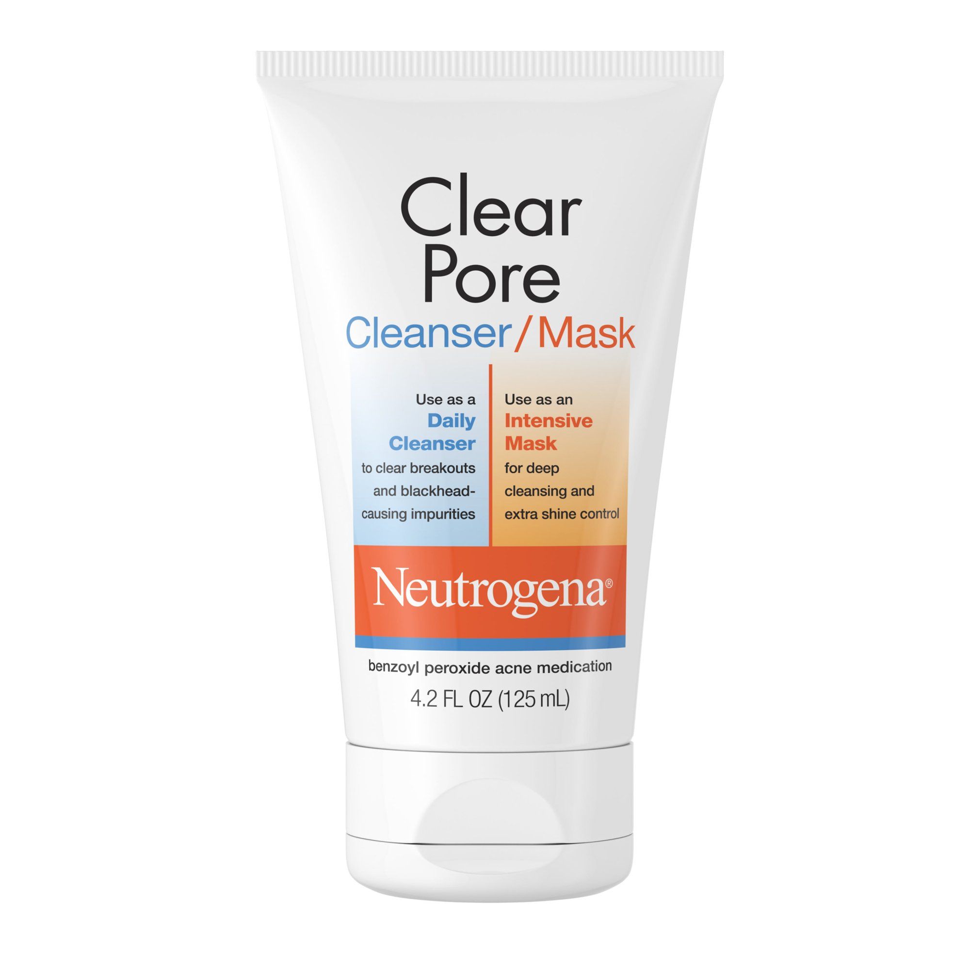 Neutrogena Clear Pore 2-in-1 Facial Cleanser & Clay Mask, 4.2 fl. oz | Walmart (US)