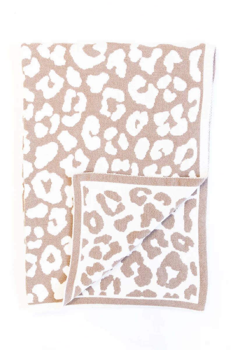 Keep You Warm Blanket Beige Animal Print SALE | The Pink Lily Boutique