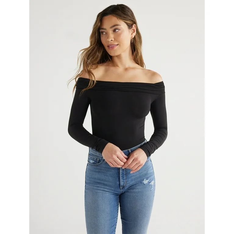 Sofia Jeans Women's Seamlessly Smoothing Off the Shoulder Bodysuit, Sizes XS-XXXL | Walmart (US)