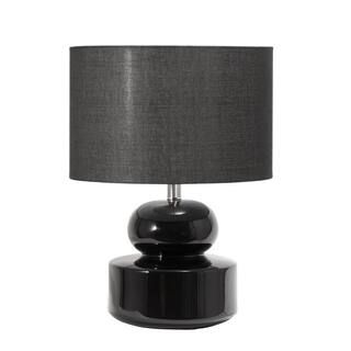 nuLOOM Sparta 20 in. Black Ceramic Contemporary Table Lamp with Shade MLT44AA - The Home Depot | The Home Depot