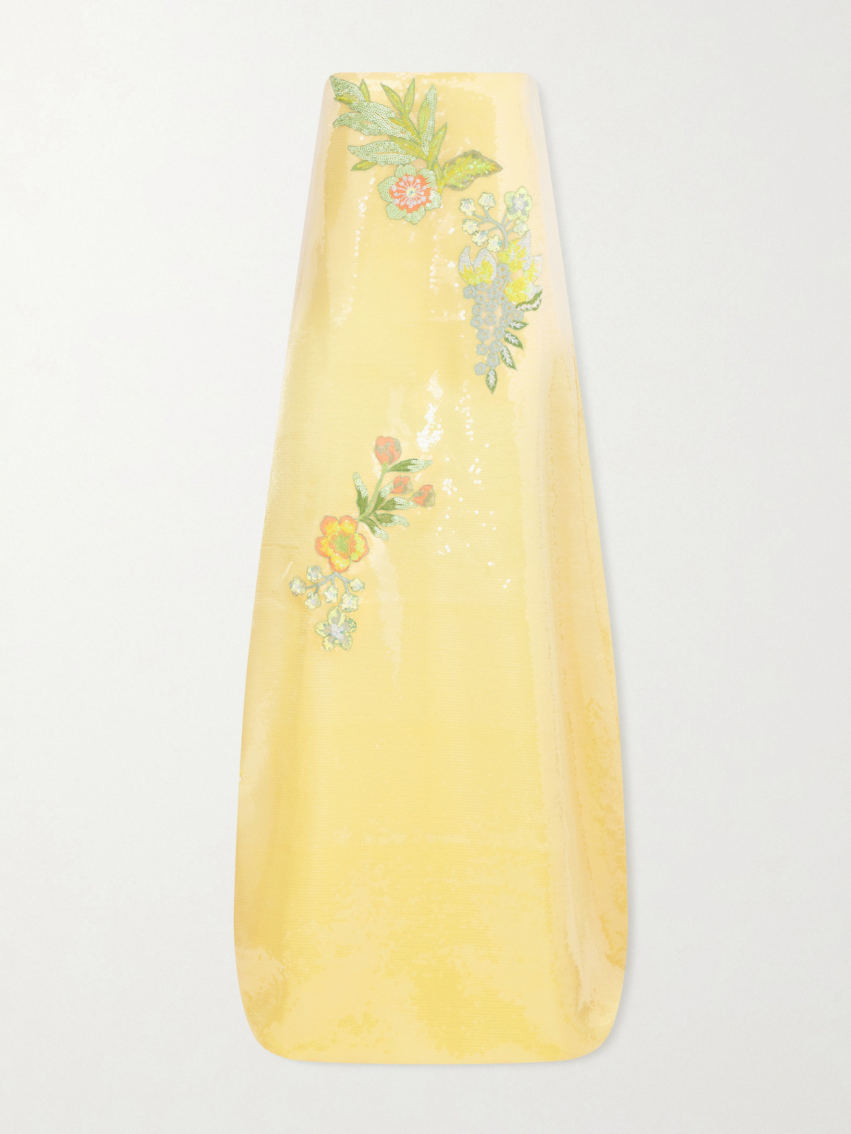 Dima Ayad - Strapless Embroidered Sequined Organza Gown - Yellow | NET-A-PORTER (UK & EU)