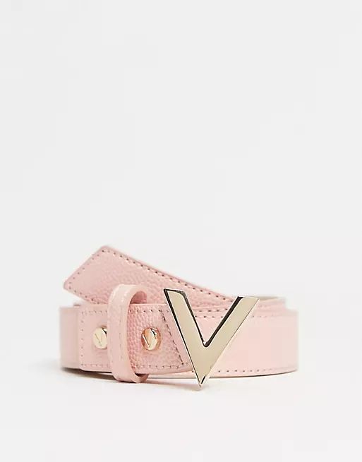 Valentino Bags Divina V detail belt in pale pink | ASOS (Global)