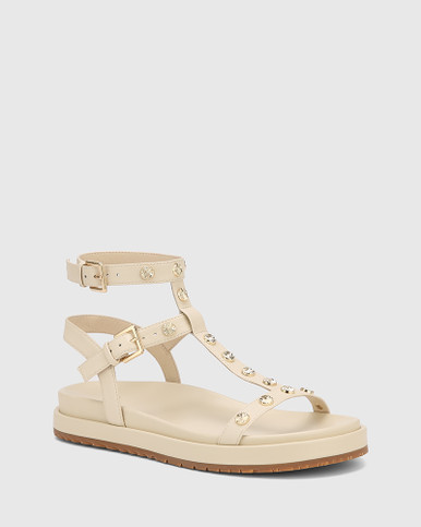 Bahir Vintage Ivory Leather Sandal | Wittner