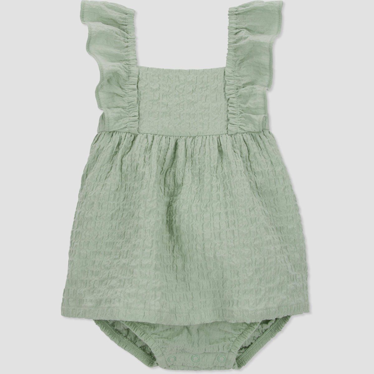 Carter's Just One You® Baby Girls' Textured Sunsuit - Green 9M | Target
