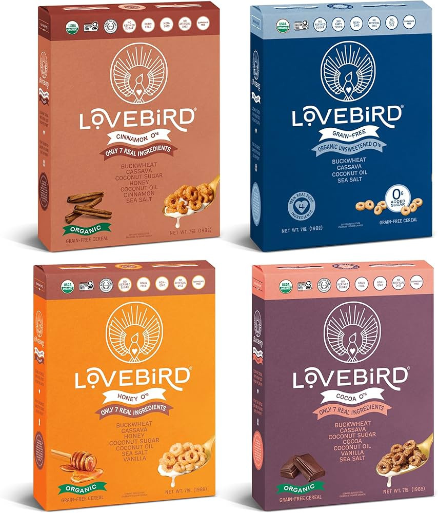 Lovebird Organic Cereal That Actually Tastes Good - 100% Real Food & Healthy Gluten Free Cereal, ... | Amazon (US)