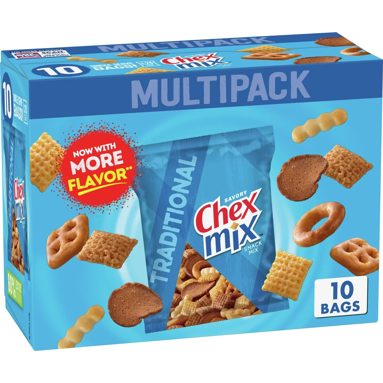 Chex Mix Traditional Savory Snack Mix, 17.5 oz Bag | Walmart (US)