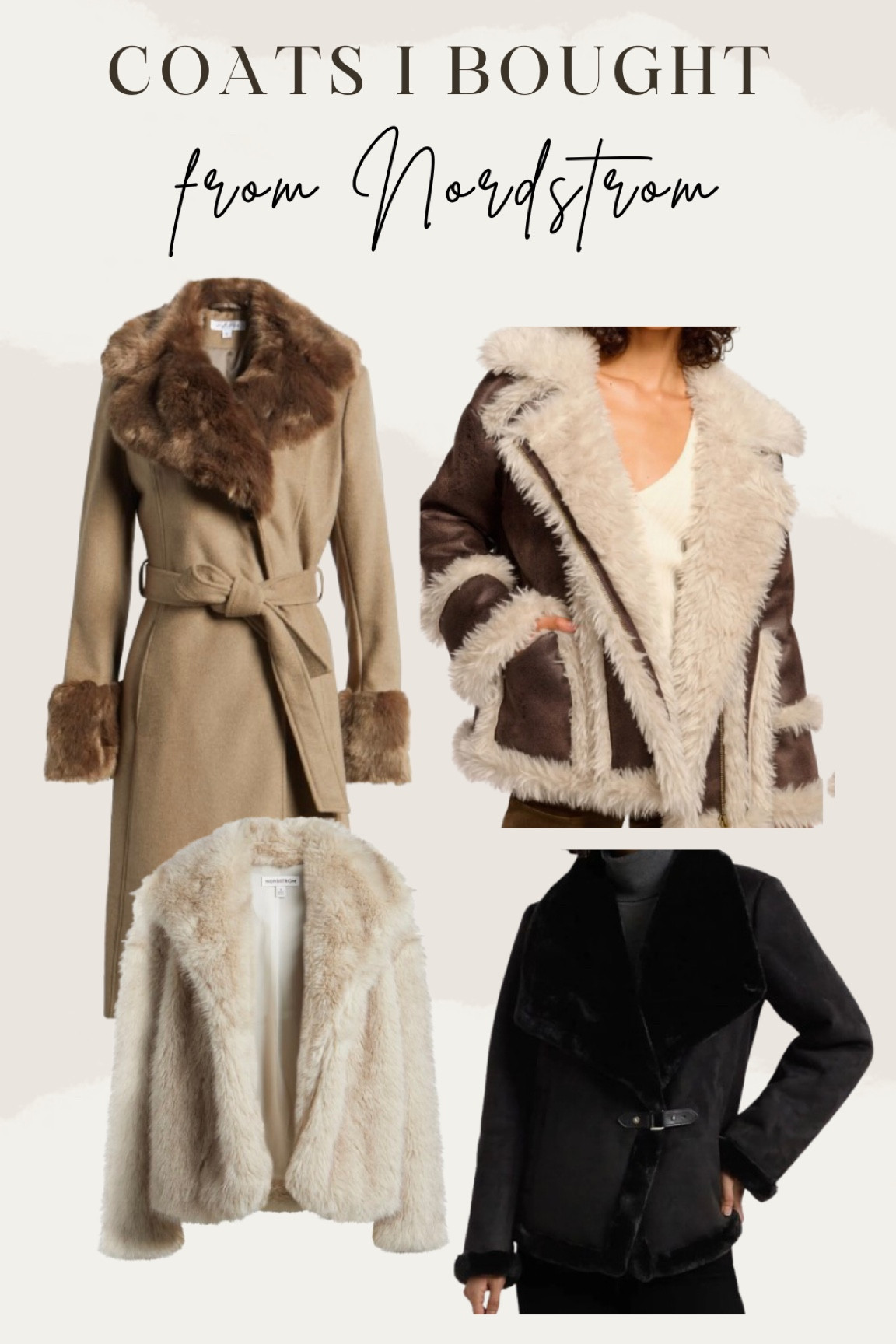 The black one and the top right fur one are my favorites so far! The fur one is a little pricey but I have gotten SO many compliments on it already and it’s soooo warm. You can tell it’s high quality! I ordered size S in everything. 

#LTKSeasonal #LTKHoliday