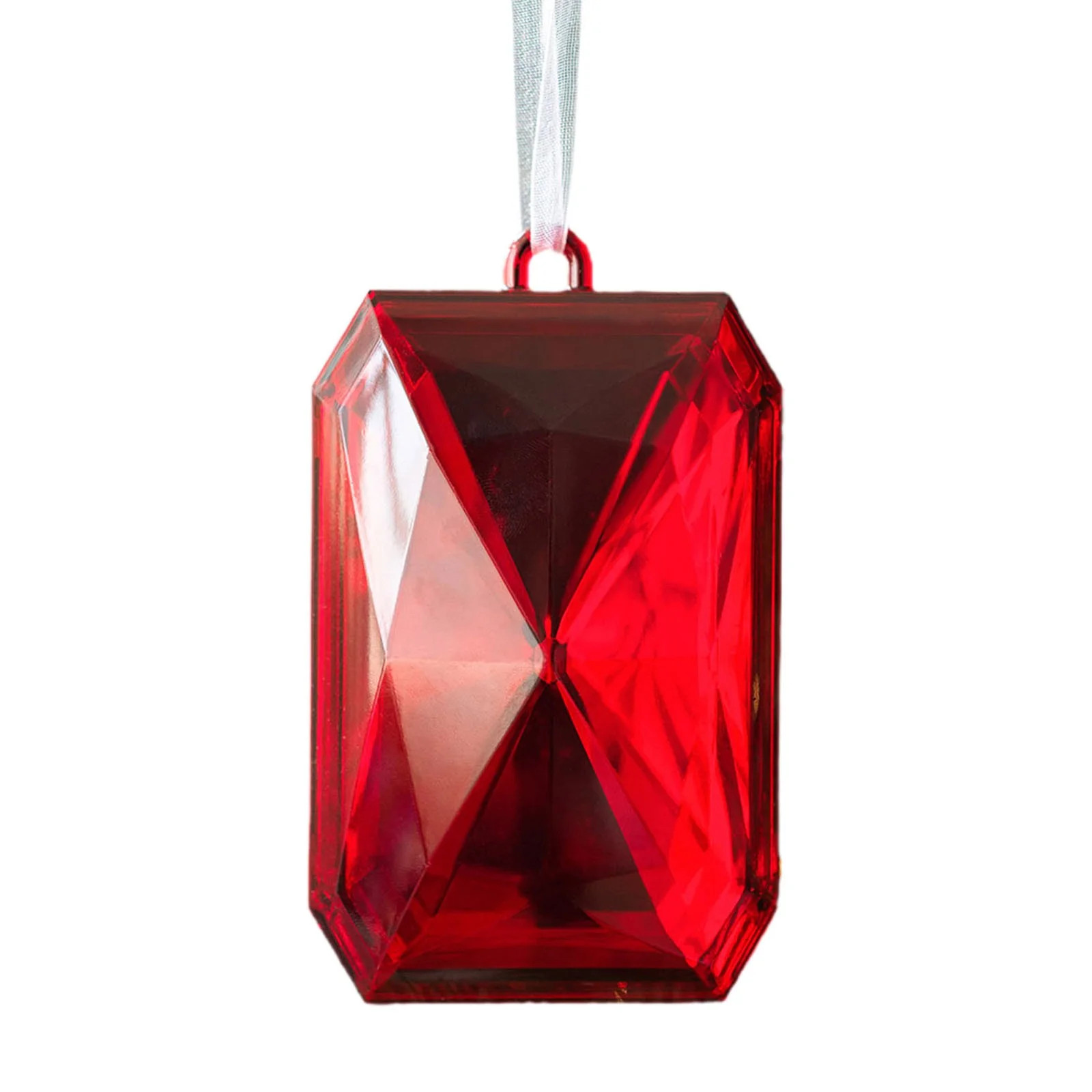 Jewel Ornaments 4.5"- 2.7" Acrylic Rectangle Jewel Hanging Decors Christmas Tree Hanging Ornament... | Walmart (US)