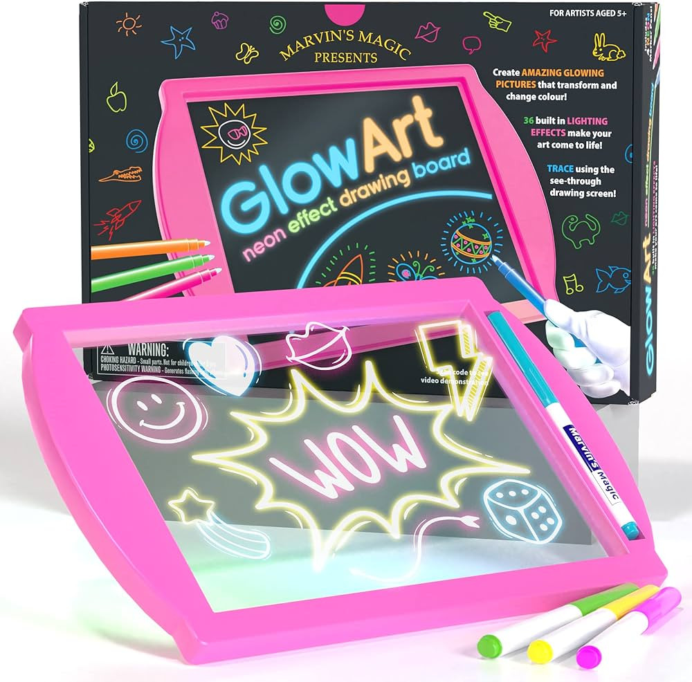Marvin's Magic - Glow Art Unique Craft Kit | Light Up Kids Art Set | Includes Neon Effect Drawing... | Amazon (US)