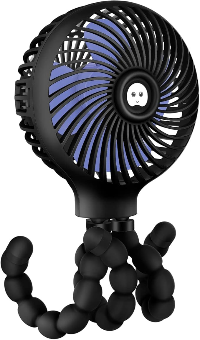 Mini Handheld Stroller Fan, TRELC Personal Portable Baby Fan with Flexible Tripod, 2022 Upgraded ... | Amazon (US)