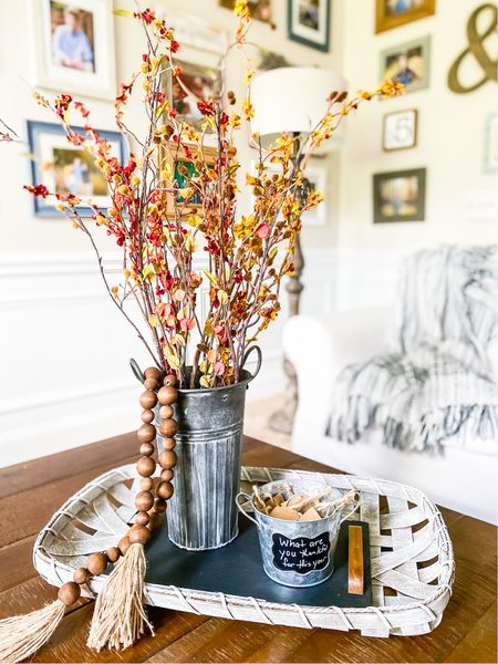 Make a Thankful tree this year for your family! Simple idea that allows family & friends to share their blessings with each other. Just fill a container will fall stems for hanging tags that can be hung on your tree. #meaningfulcrafts #thanksgiving2022 #thankfultree

#LTKHoliday #LTKunder50 #LTKSeasonal