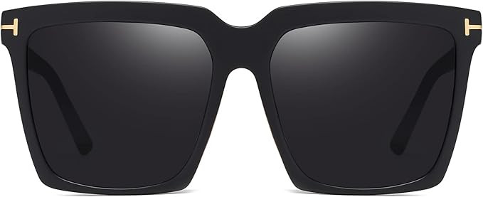 EYLRIM Oversized Square sunglasses for Women Men Black Big Frame Shades Outdoor Sun Glasses UV400... | Amazon (US)