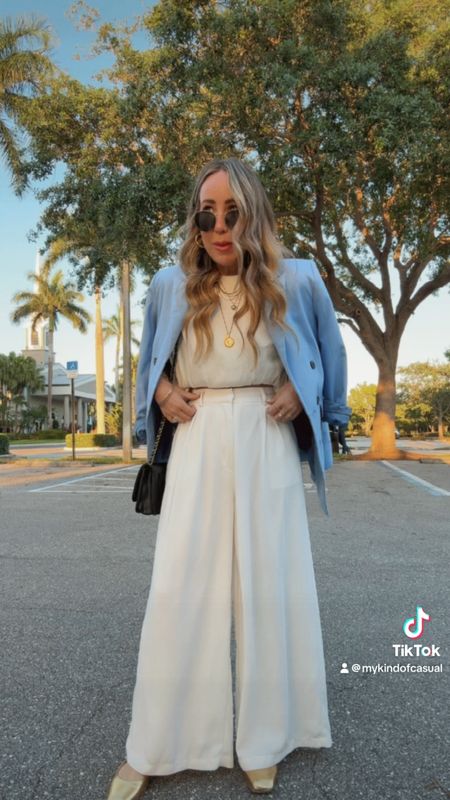 Pop of Blue for Friday! Love a chic work look. Paired this boyfriend blazer with my favorite Amazon pants!



#LTKstyletip #LTKSeasonal #LTKworkwear