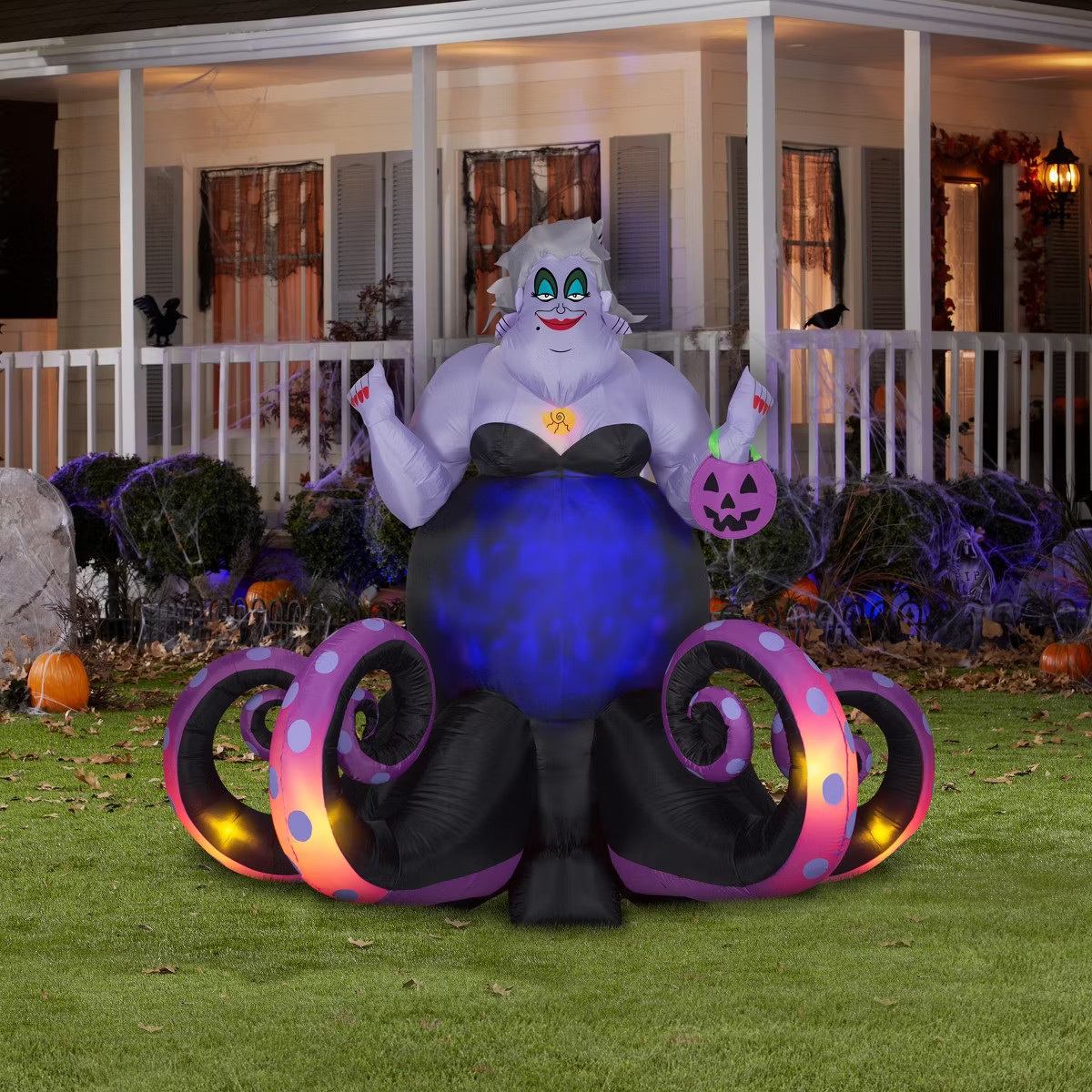 Gemmy Animated Projection Airblown Inflatable Ursula Disney, 6 ft Tall, Black | Target