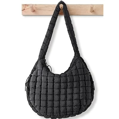Puffer Tote Bag for Women Large Quilted Tote Bag Quilted Carryall Bag Soft Puffy Cross… | Amazon (US)