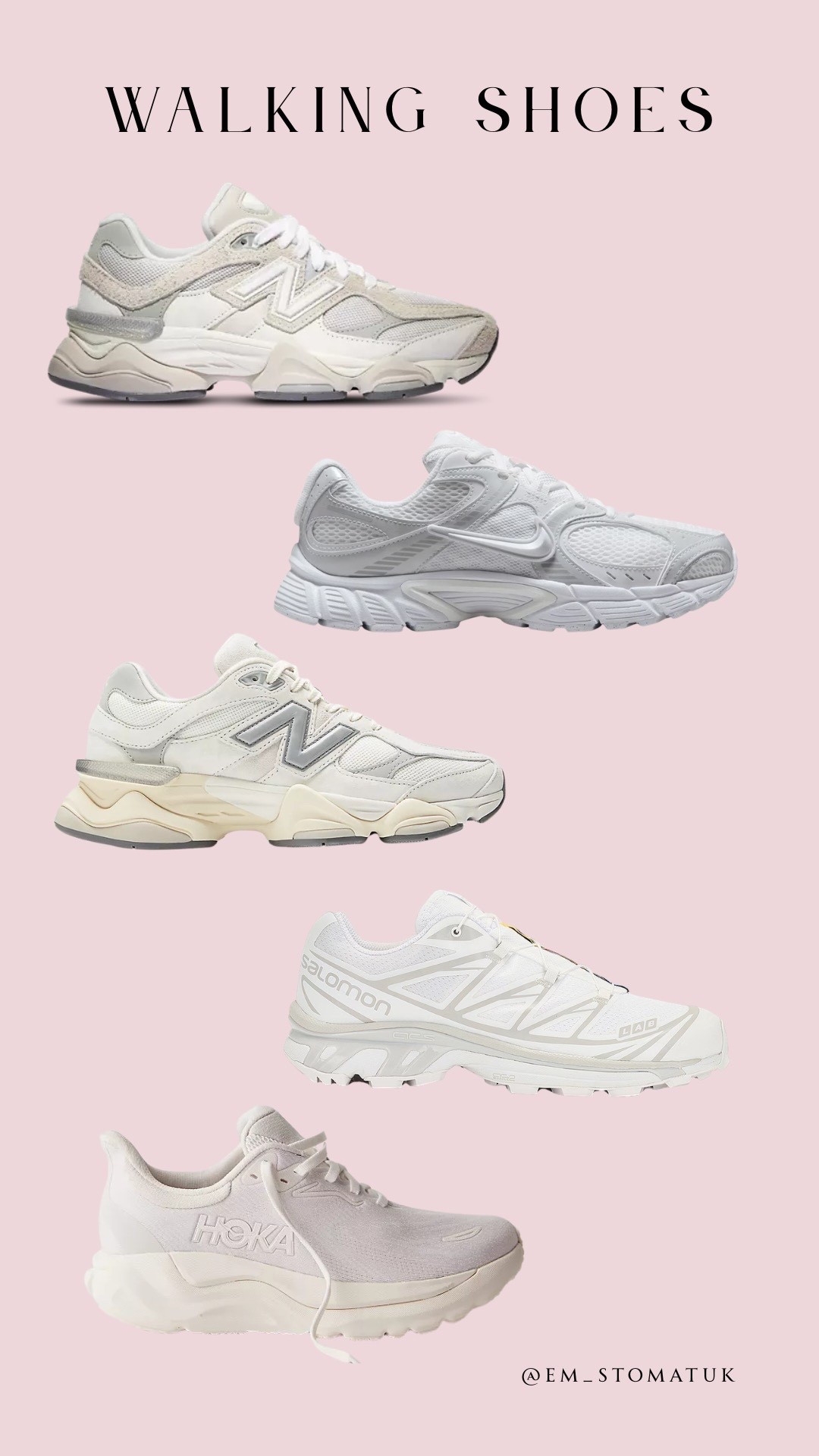 Walking shoes! I wear my Salomon’s all the time! 

#LTKgrwm #LTKootd #LTKActive