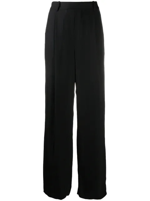 pleated-detail straight-leg trousers | Farfetch (AU)