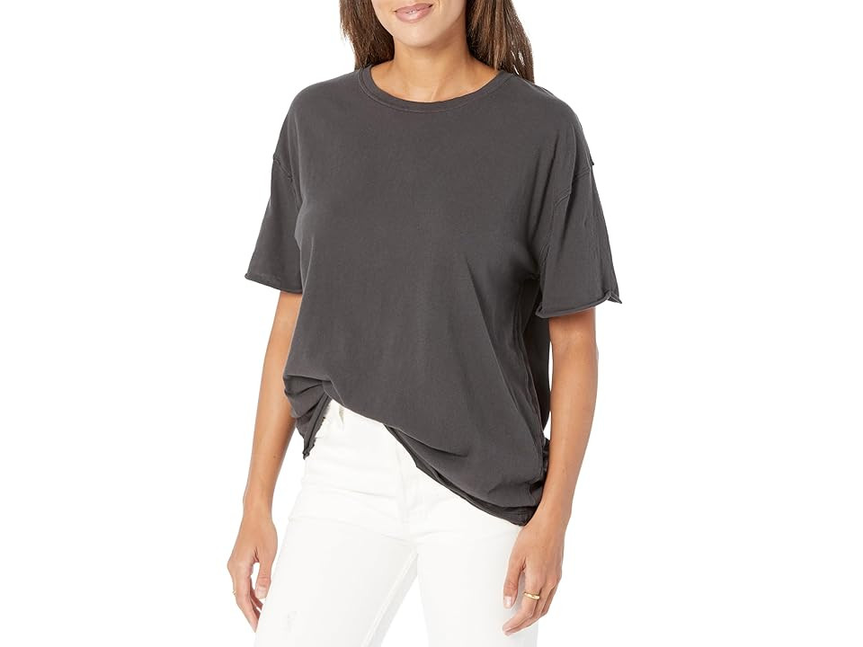 Free People Nina T-Shirts Women's Clothing Black : SM (Women's 4-6), Cotton | Zappos