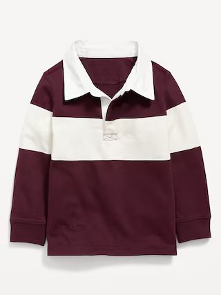 Bold-Stripe Long-Sleeve Rugby Polo Shirt for Toddler Boys | Old Navy (US)