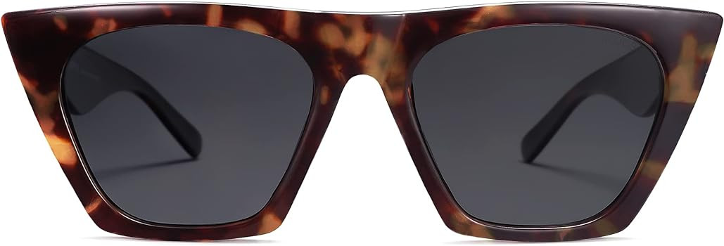 SOJOS Trendy Oversized Square Cateye Polarized Sunglasses Womens Big Frame Shades SJ2115 | Amazon (US)