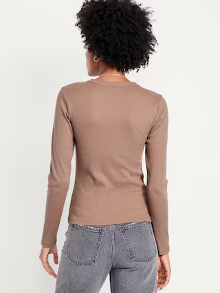 Snug Long-Sleeve Crew-Neck T-Shirt | Old Navy (US)