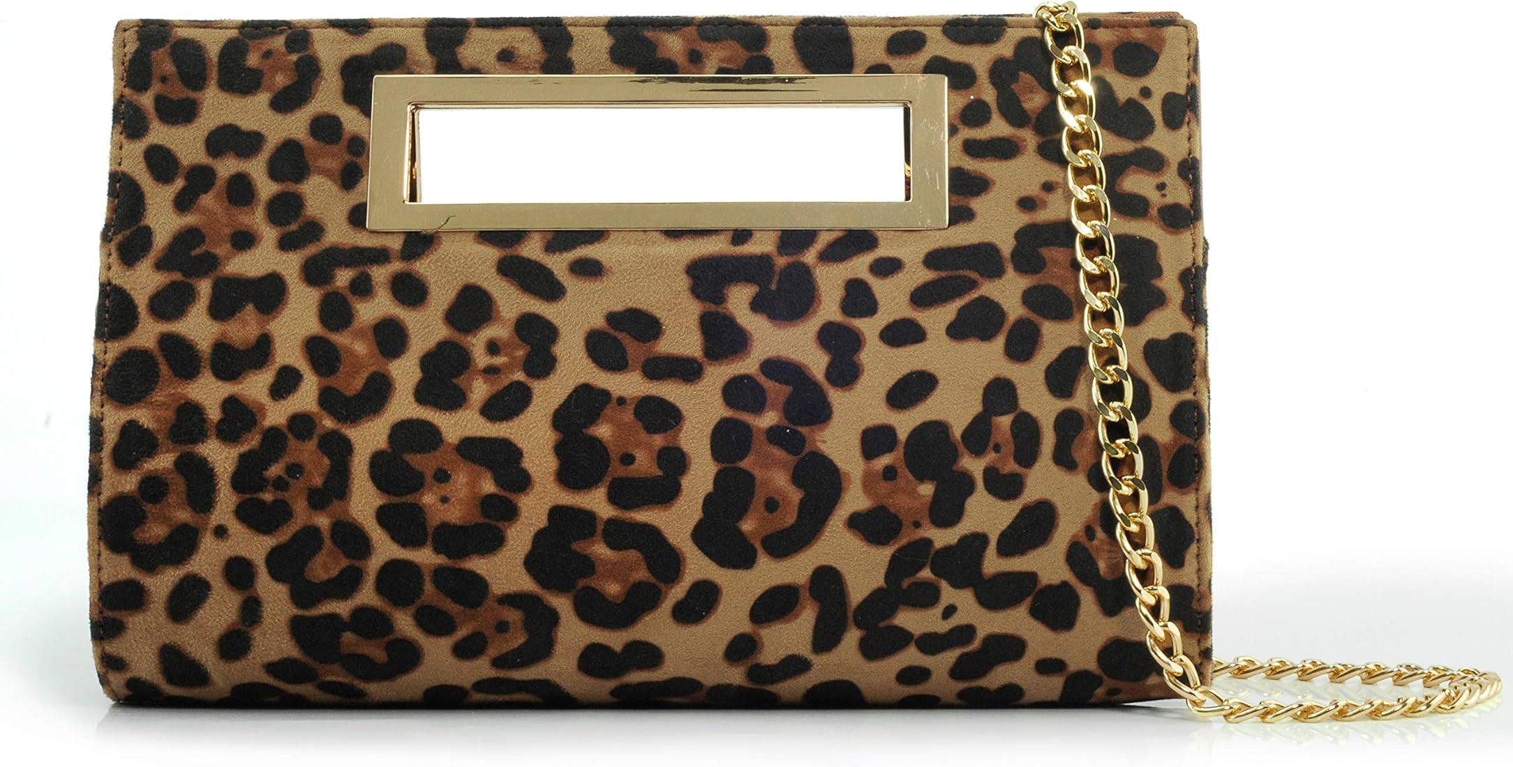 HOXIS Women's Classic Crocodile Pattern Faux Leather Metal Grip Cut It Out Clutch Handbag with Shoul | Amazon (US)