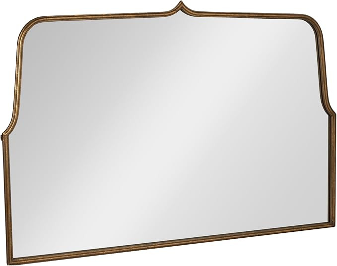 Creative Co-Op Arched Distress Metal Framed Wall Mirror, Gold | Amazon (US)