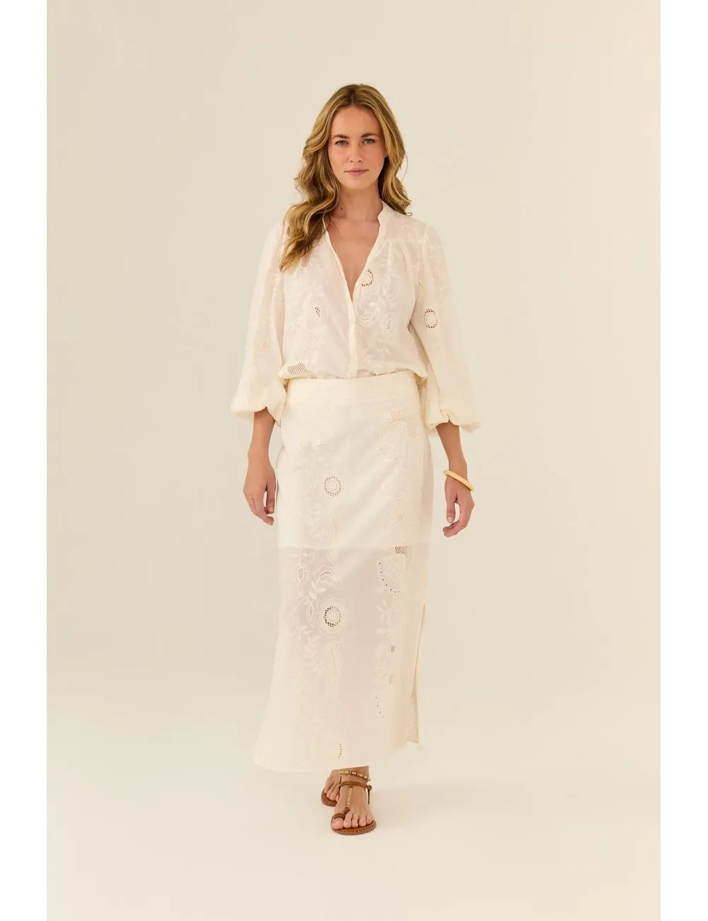 Saia Midi Bordado Jay | Maria Filo (BR)