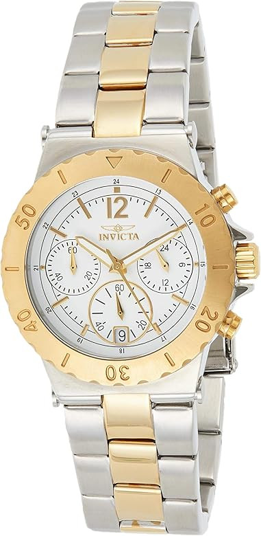 Amazon.com: Invicta Women's 14855 Specialty Chronograph White Dial Two-Tone Watch : Clothing, Sho... | Amazon (US)