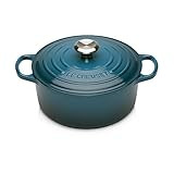 Le Creuset Enameled Cast Iron Signature Round Dutch Oven, 7.25 qt., Deep Teal | Amazon (US)