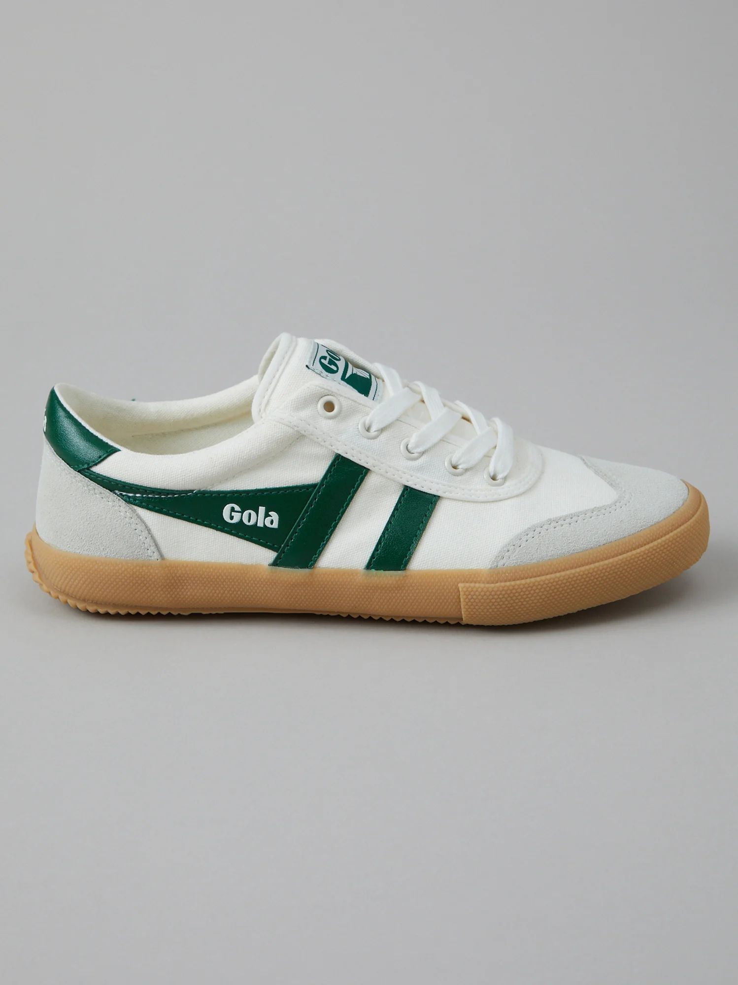 Gola Badminton Plimsoll Sneakers in Green & White | Altar'd State | Altar'd State