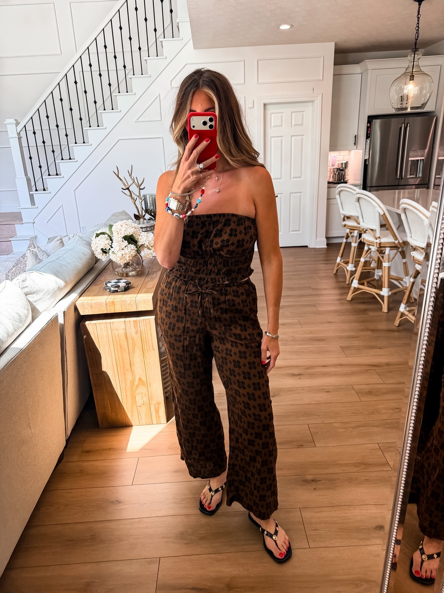 Target outfit 40% off I’m wearing a medium and both sizes. I think the length of the pants would be best for someone 57 and shorter.

#LTKootd #LTKOver40 #LTKgrwm
