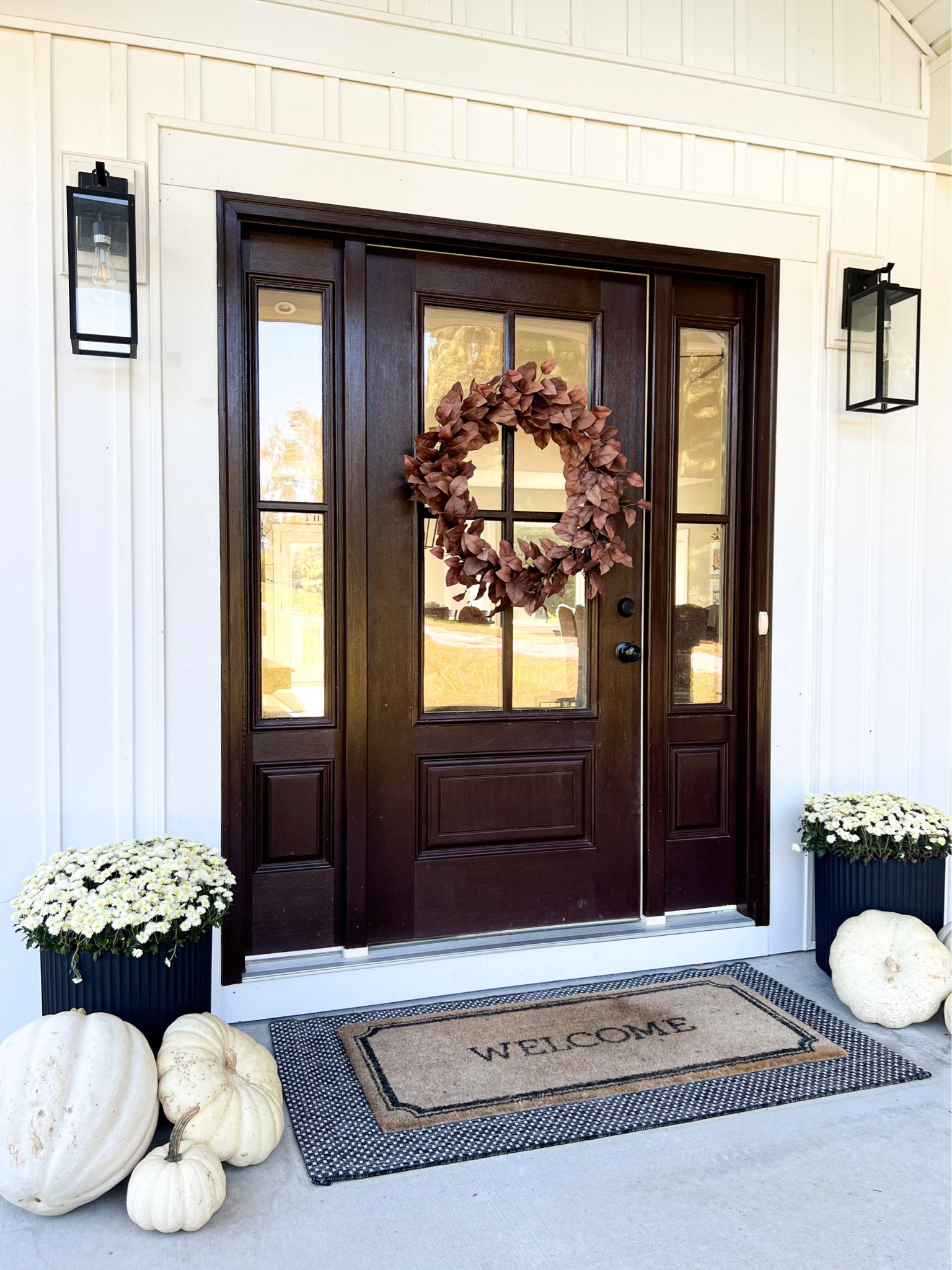 Fall front porch 
Layering rug
Planters
Front porch decor 
Farmhouse porch

#LTKSeasonal #LTKHalloween #LTKhome