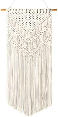 Taufey Macrame Wall Hanging - Boho Chic Woven Tapestry for Apartment Dorm Room Home Decor, 16" W ... | Amazon (US)
