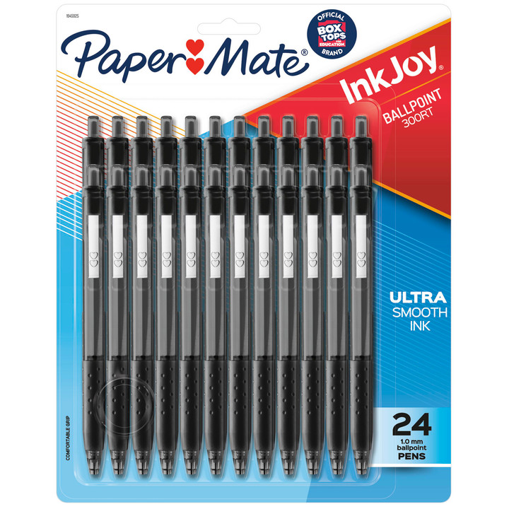 Paper Mate InkJoy 300RT Retractable Ballpoint Pens, Medium Point (1.0mm), Black, 24 Count - Walma... | Walmart (US)