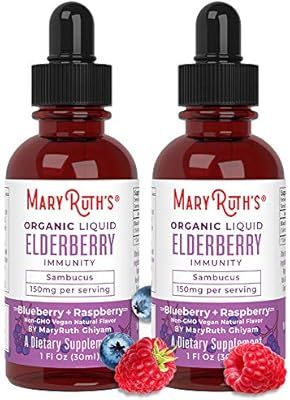 Organic Elderberry Syrup (2 Pack- 60 Day) Extract by MaryRuth's for Kids & Adults - Immune Boost ... | Amazon (US)